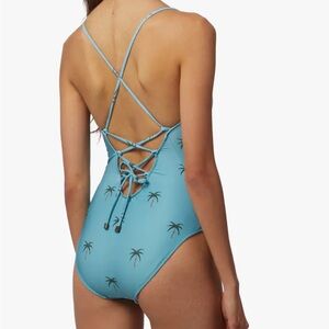 NWOT OAS Palm Tie back one piece